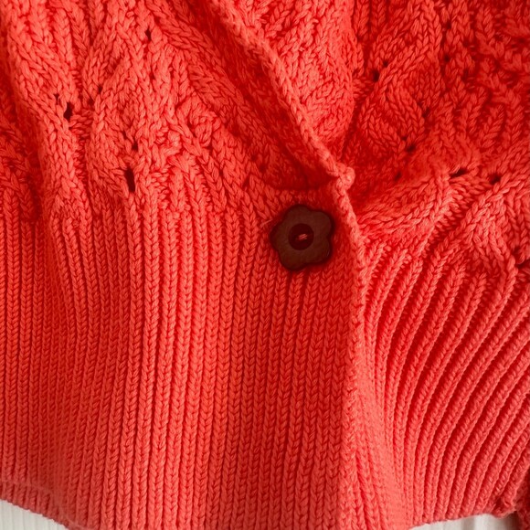 Free People Olive You Cardigan XS Coral Pink | Wrap Surplice Knit NWT No Tags - Picture 7 of 9